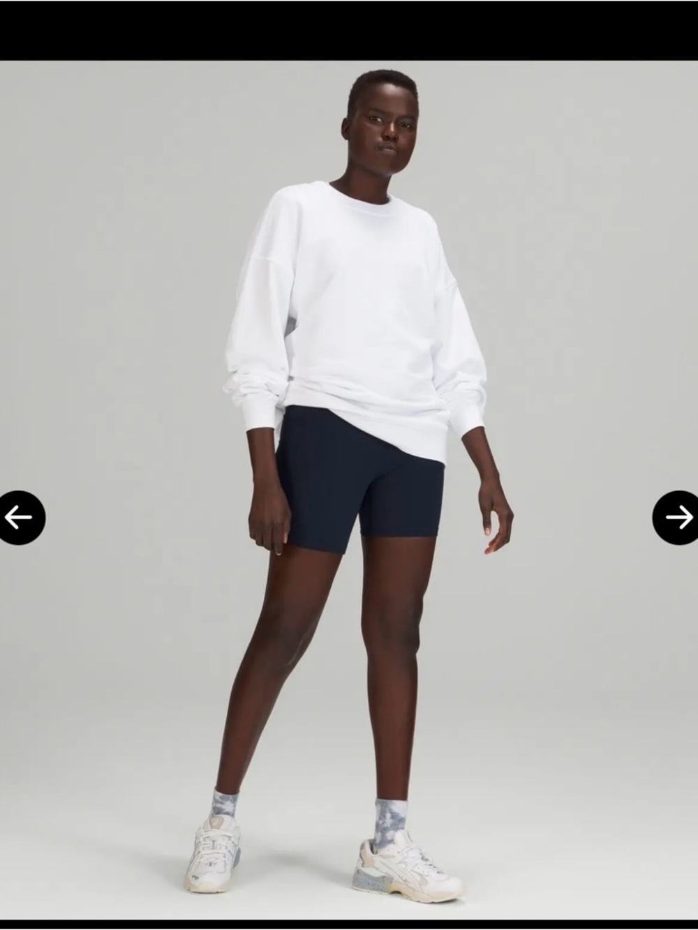 lululemon athletica Perfectly Oversized White Crewneck Sweatshirt